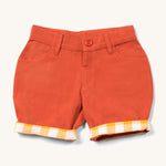 LGR Soft Red Twill Turn Up Sunshine Shorts