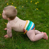 LGR Rainbow Stripe UPF 50+ Recycled Reusable Swim Nappy