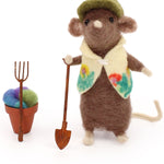 The Makerss - Small Gardening Mouse Needle Felt Kit