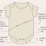 LGR Adaptive Easy Feeding Rainbow Striped Bodysuit