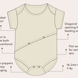 LGR Adaptive Easy Feeding Rainbow Striped Bodysuit