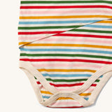 LGR Adaptive Easy Feeding Rainbow Striped Bodysuit