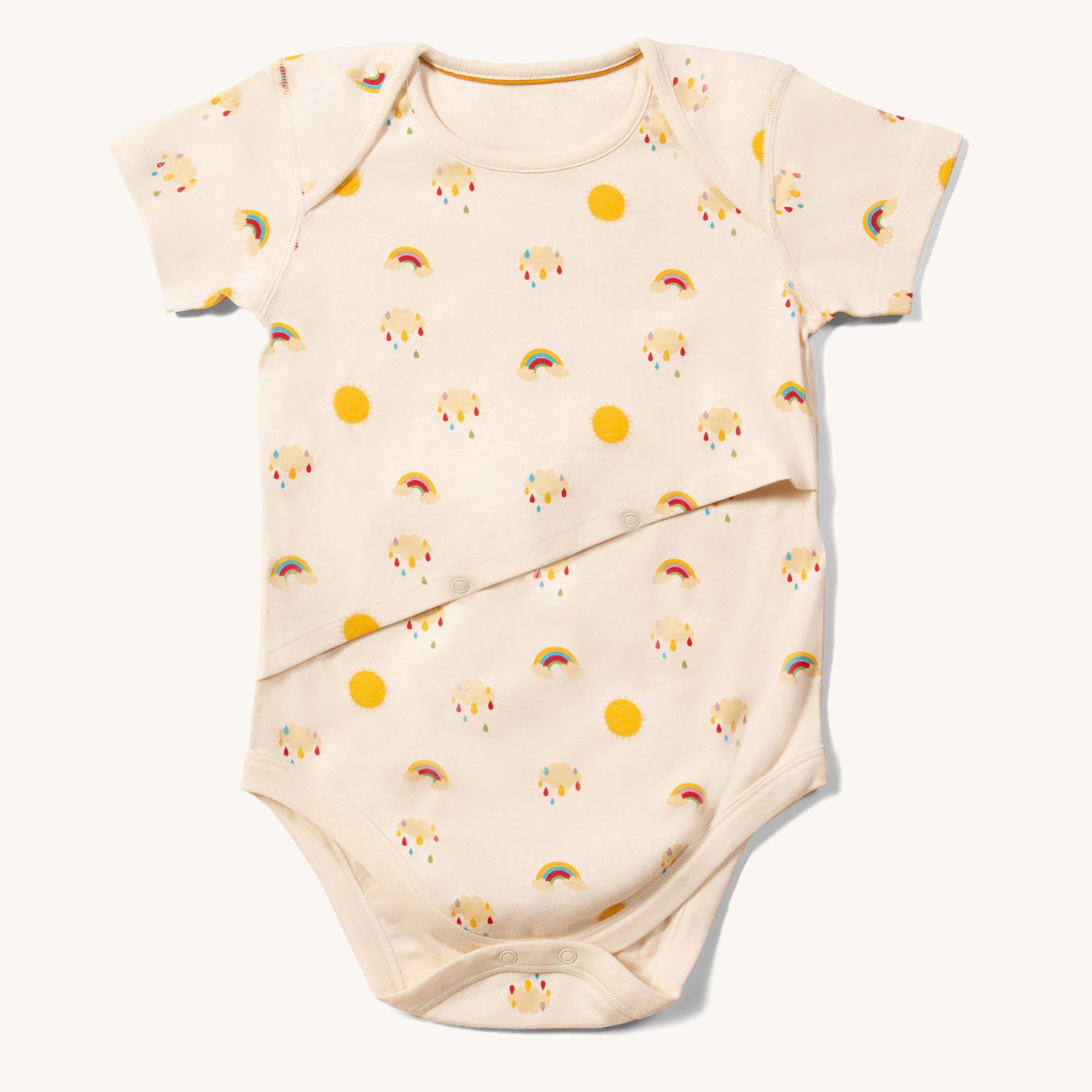 Little Green Radicals Adaptive Easy Feeding Sunshine & Rainbows Bodysuit