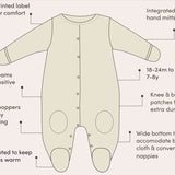 LGR Adaptive Whale Song Sleepsuit