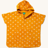 Little Green Radicals Children's Bees patteren Hooded organic cotton Beach Towel Poncho