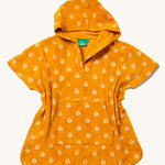 Little Green Radicals Children's Bees pattern Hooded organic cotton Beach Towel Poncho