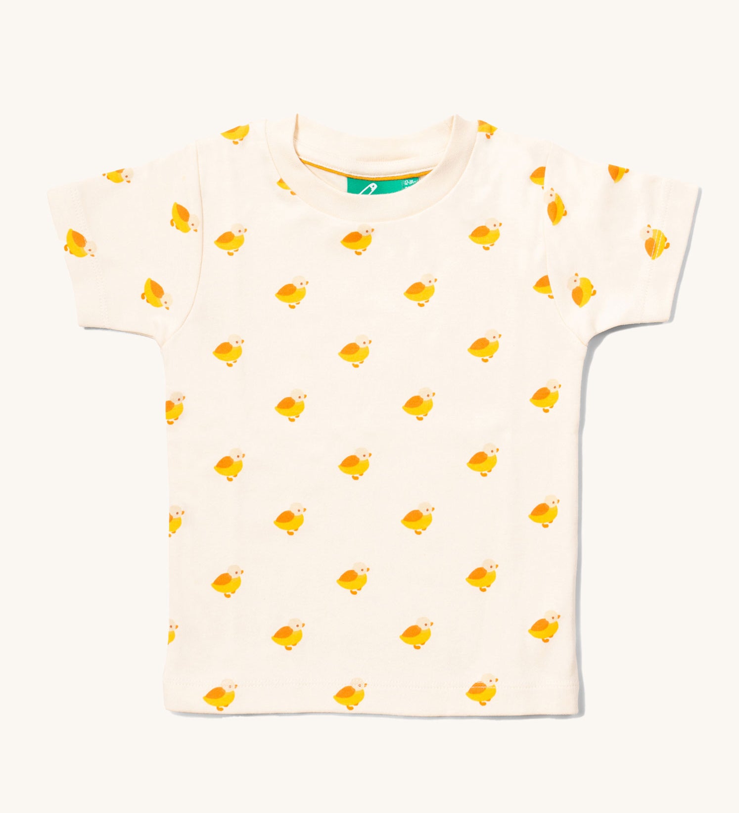 Little Green Radicals Little Ducks print Short Sleeve organic cotton T-Shirt