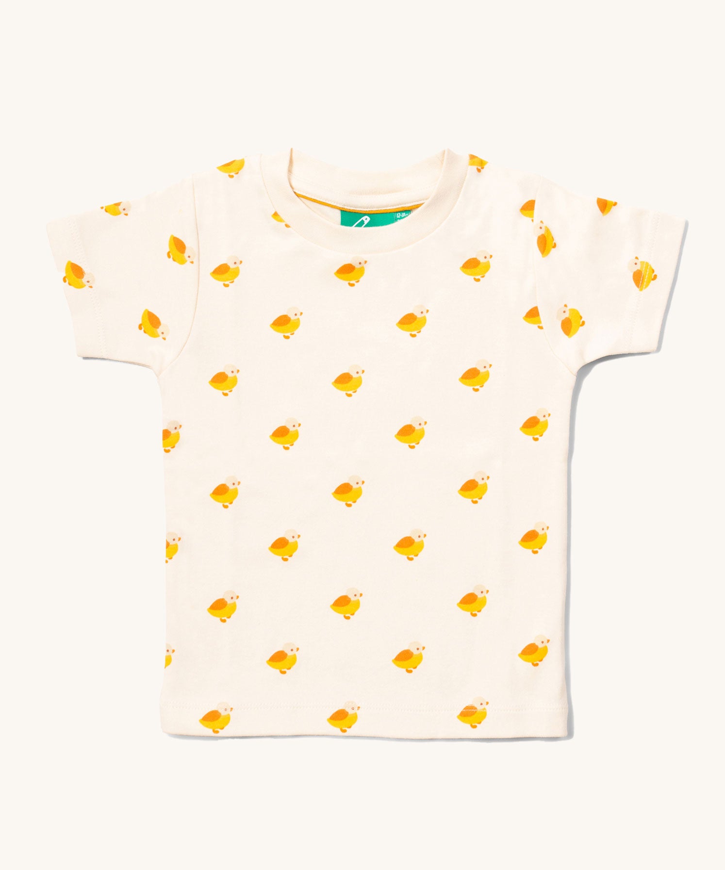 Little Green Radicals Little Ducks print Short Sleeve organic cotton T-Shirt