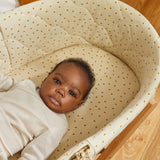 Little Green Sheep Natural Quilted Moses Basket & Mattress