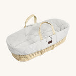 Little Green Sheep Natural Quilted Moses Basket & Mattress