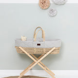 Little Green Sheep Natural Quilted Moses Basket & Mattress