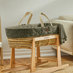 Little Green Sheep Natural Quilted Moses Basket & Mattress