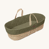 Little Green Sheep Natural Quilted Moses Basket & Mattress