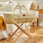 Little Green Sheep Natural Quilted Moses Basket & Mattress