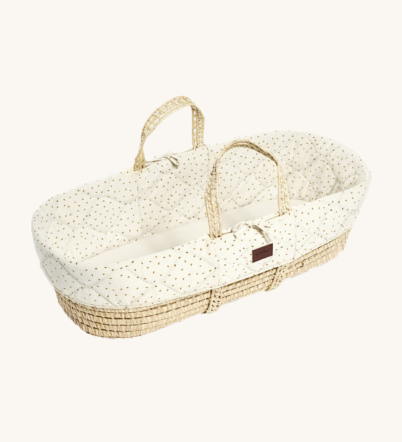 Little Green Sheep Natural Quilted Moses Basket & Mattress