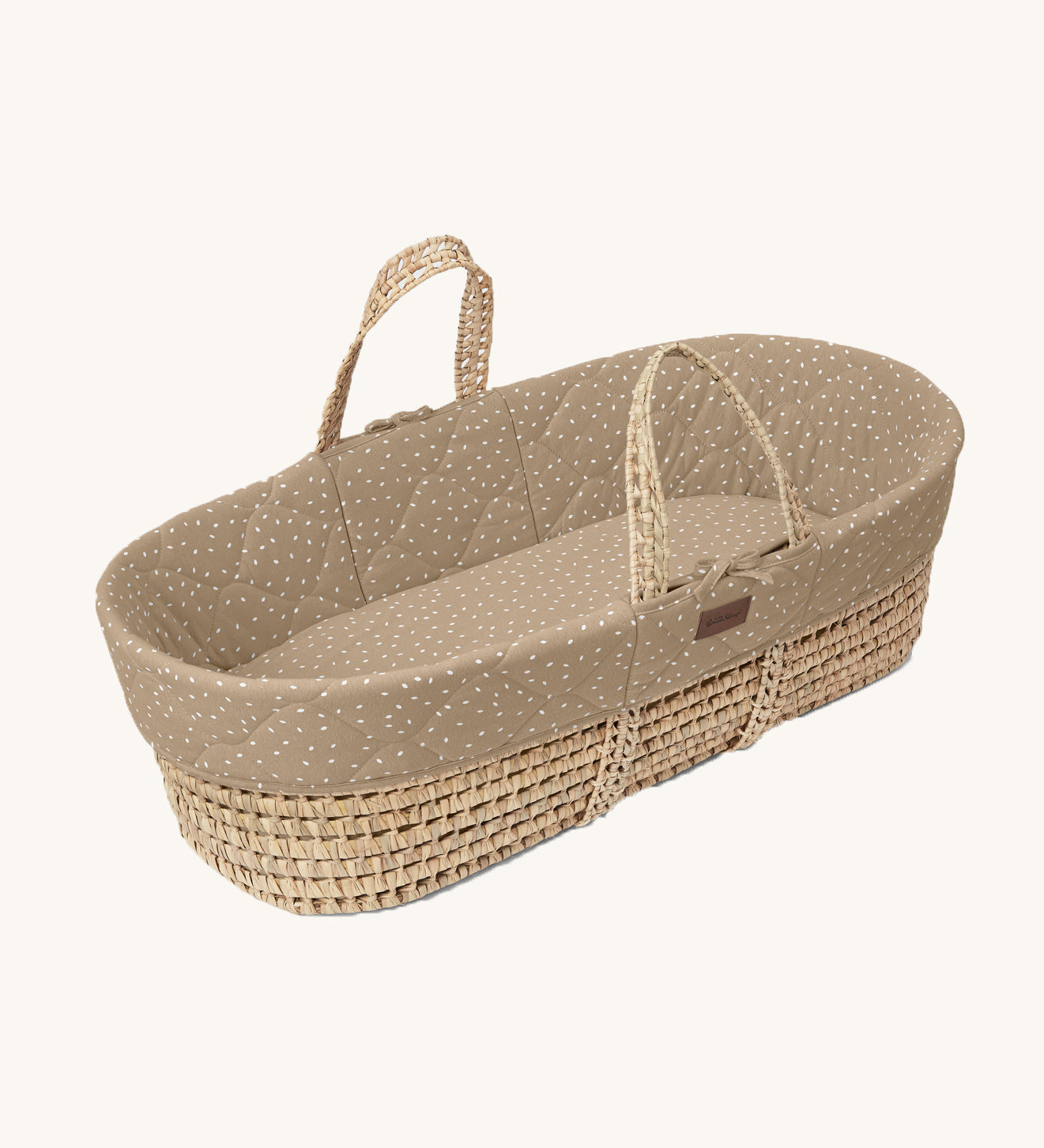 Little Green Sheep Natural Quilted Moses Basket & Mattress