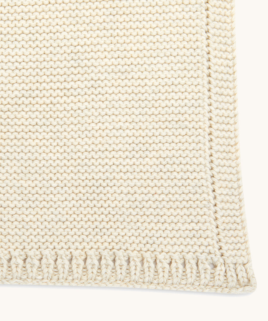 Little Green Sheep Organic Knitted Cellular Baby Blanket