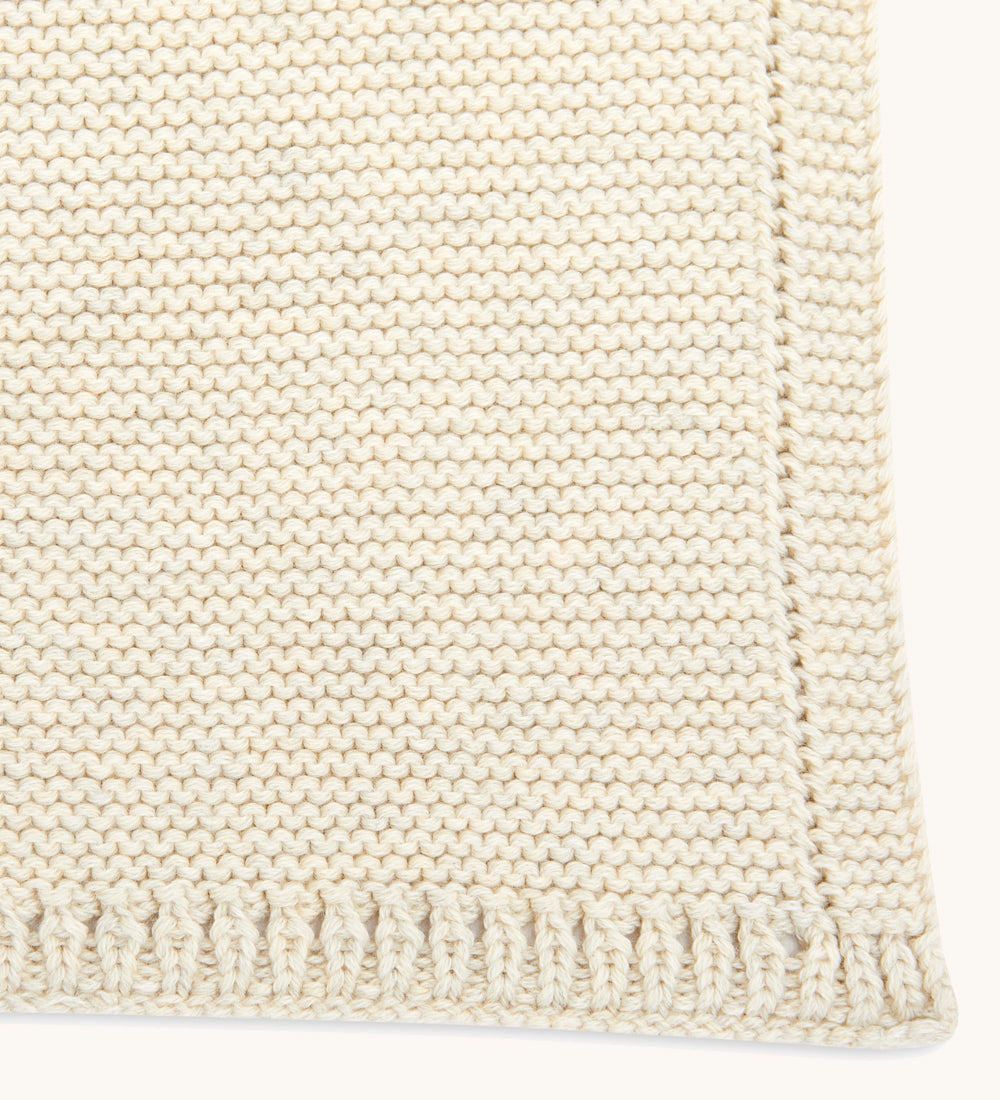 Little Green Sheep Organic Knitted Cellular Baby Blanket