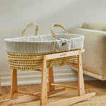 Little Green Sheep Organic Knitted Moses Basket & Mattress