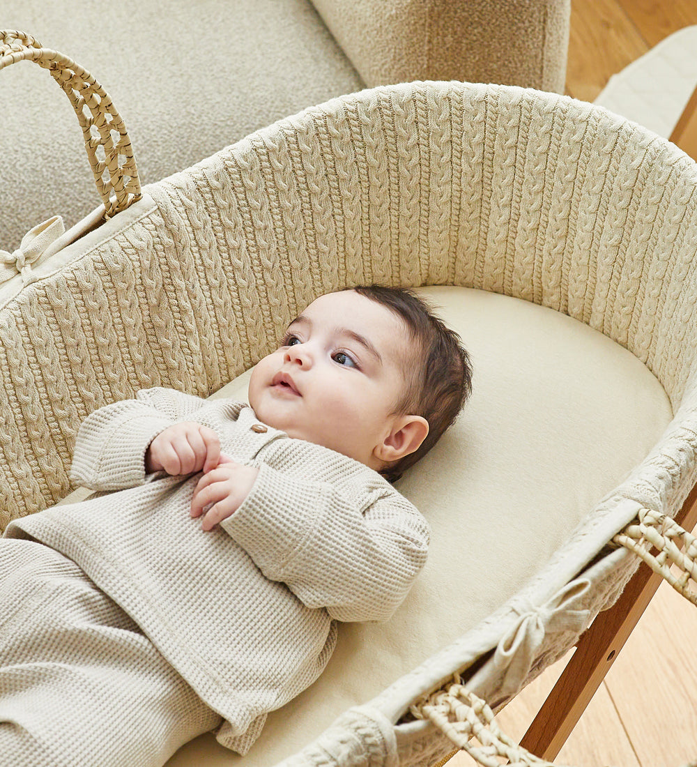 Couffin et matelas en tricot biologique Little Green Sheep