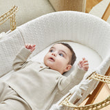 Little Green Sheep Organic Knitted Moses Basket & Mattress