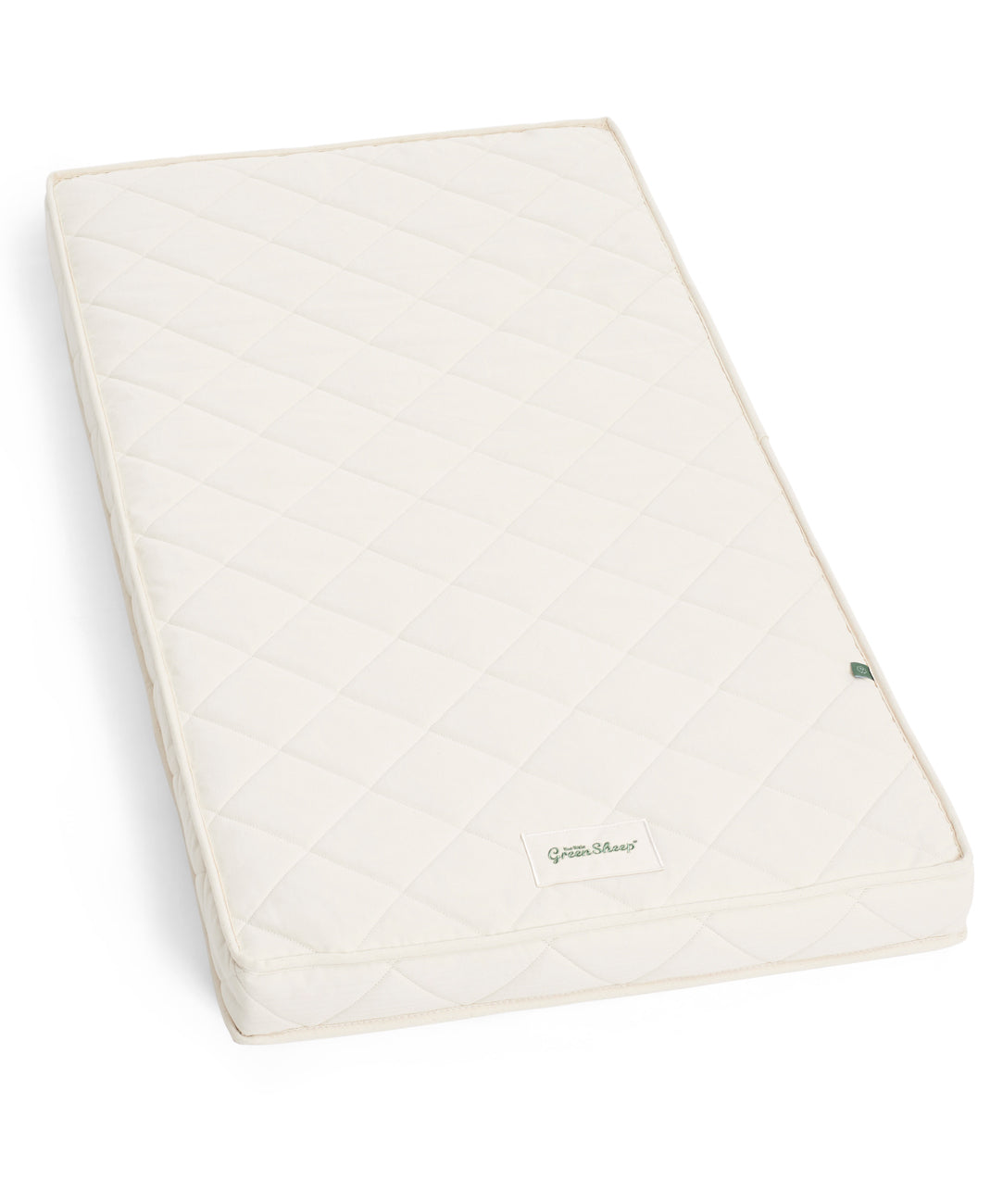 Little Green Sheep Twist Natural SnuzKot Mattress pictured on a plain background