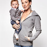 Love Radius Parent's Baby Wearing Hoodie - Heather Grey