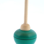 Mader Pull-String Spinning Top - Green