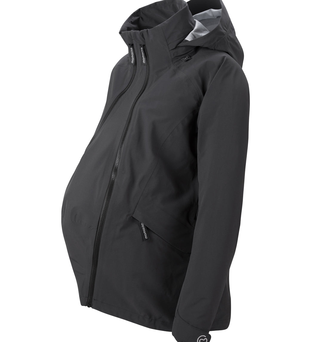 Mamalila Outdoor Explorer Babywearing Jacket - Black on a white background