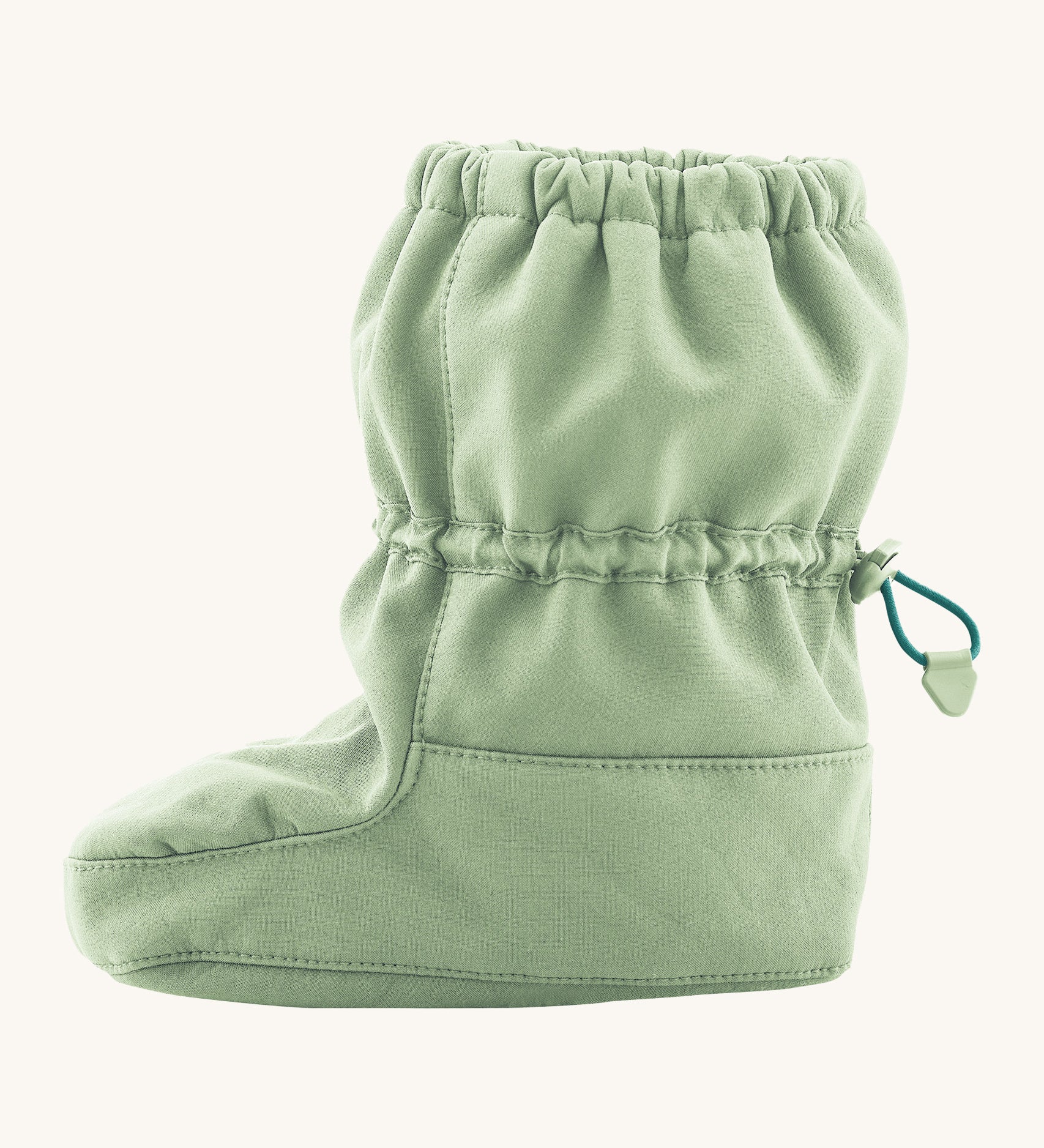 Mamalila eco-friendly toddlers allrounder winter booties in the mint green colour side detail