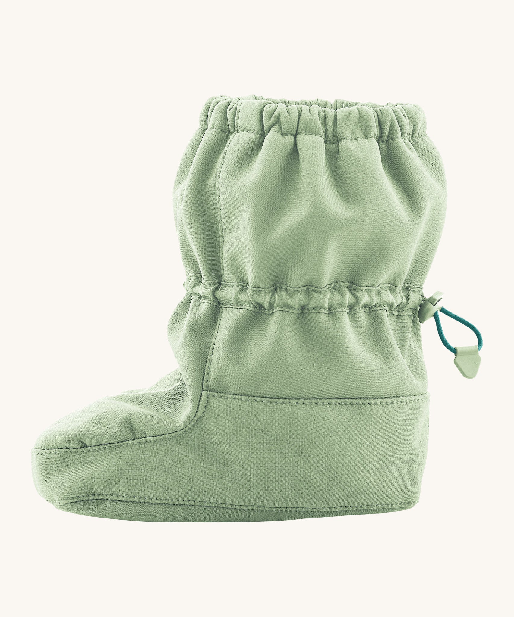 Mamalila eco-friendly toddlers allrounder winter booties in the mint green colour side detail