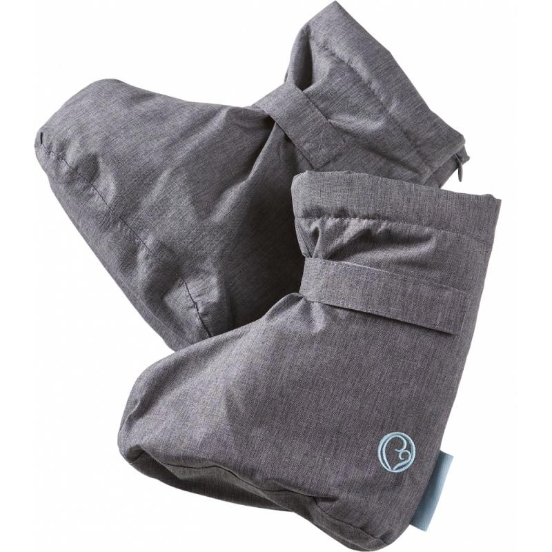 Mamalila Winter Booties in Ice Grey for babywearing. White background