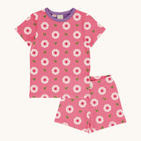 Maxomorra Flowers Short Sleeve Pyjama Set