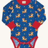 Maxomorra Reindeer Long Sleeve Bodysuit