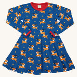 Maxomorra Reindeer Long Sleeve Circle Dress