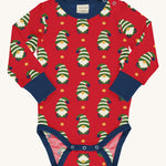 Maxomorra Swedish Santa Long Sleeve Bodysuit