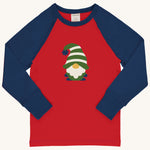 Maxomorra Swedish Santa Raglan Long Sleeve Top