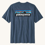 T-shirt Patagonia P-6 Logo Responsibili pour hommes - Bleu utilitaire