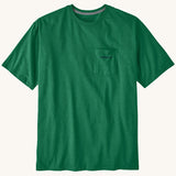 Patagonia Boardshort Homme Logo Pocket Responsibili Tee - Gather Green