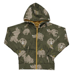 Meyadey Roaming Rhino Lined Zip Hoodie