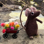 The Makerss - Small Flower Cart Mouse Needle Felt Kit