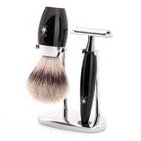 MÜHLE Kosmo 3 Piece Shaving Set - Black Resin