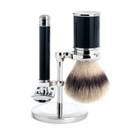 MÜHLE 3 Piece Shaving Set - Black Resin