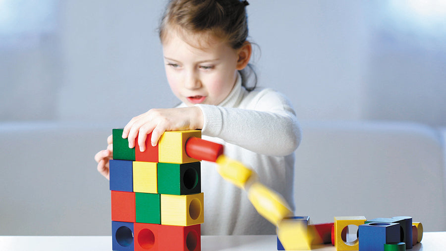 Naef colourful wooden building blocks