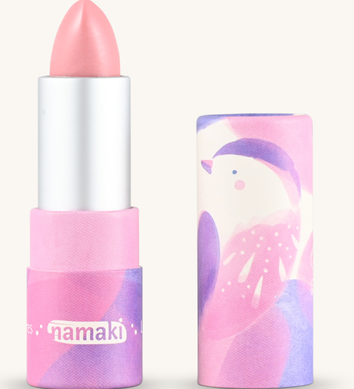 Namaki child friendly lip balm pictured with lid off 