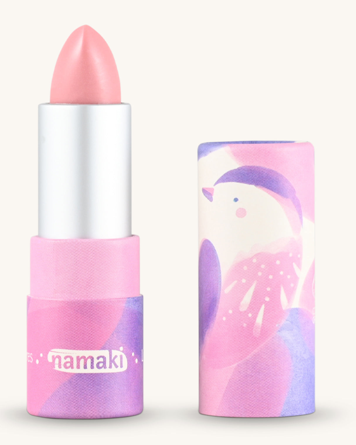 Namaki child friendly lip balm pictured with lid off 