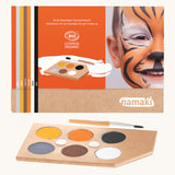 Kit de peinture naturelle pour le visage Namaki - 6 couleurs - Wild Life