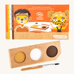 Kit de peinture naturelle pour le visage Namaki - 3 couleurs - Lion et girafe