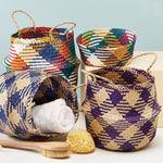 Collection of Namaste Multi-Coloured Seagrass Baskets