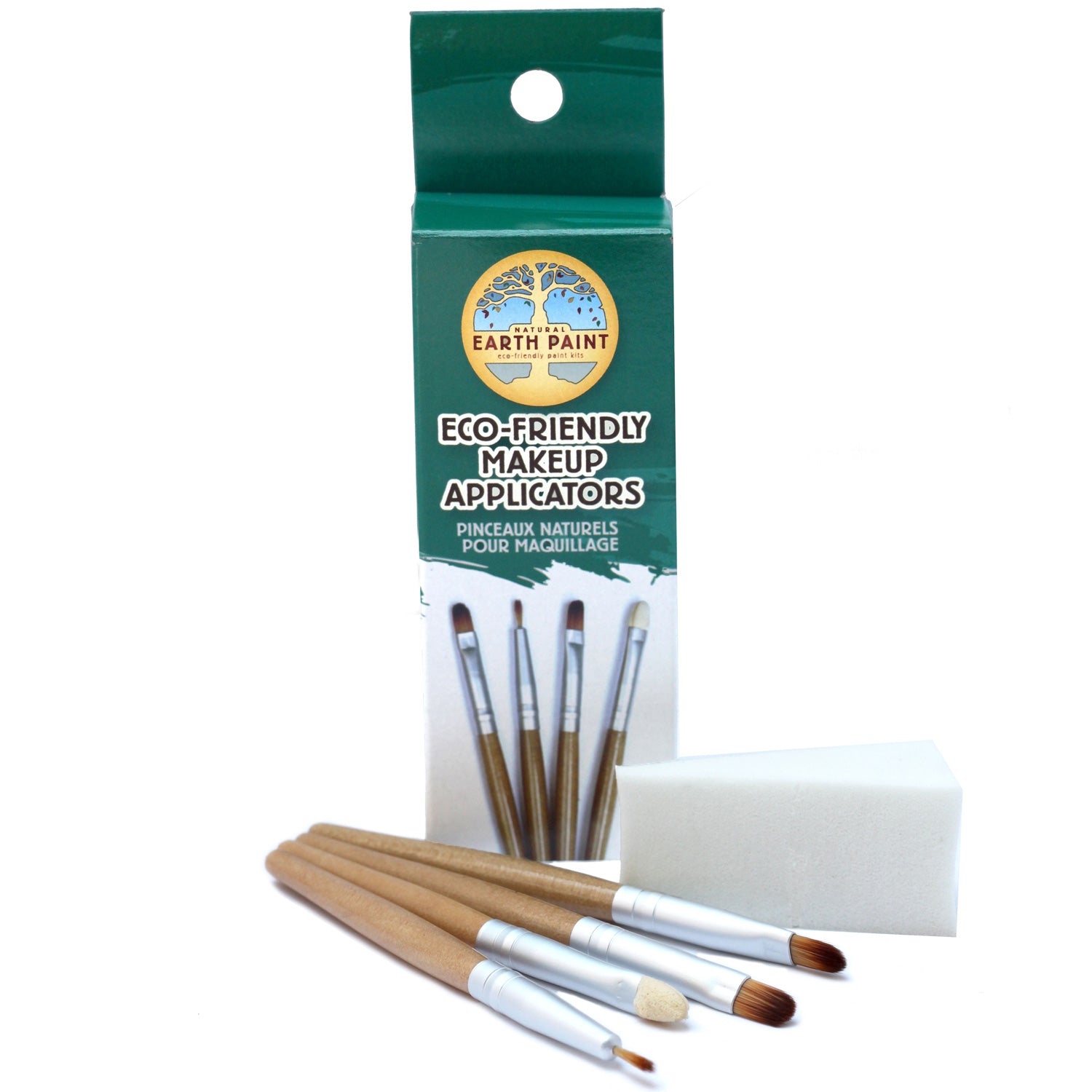 Natural Earth Paint Eco Make-Up Applicator Set pictured on a plain white background